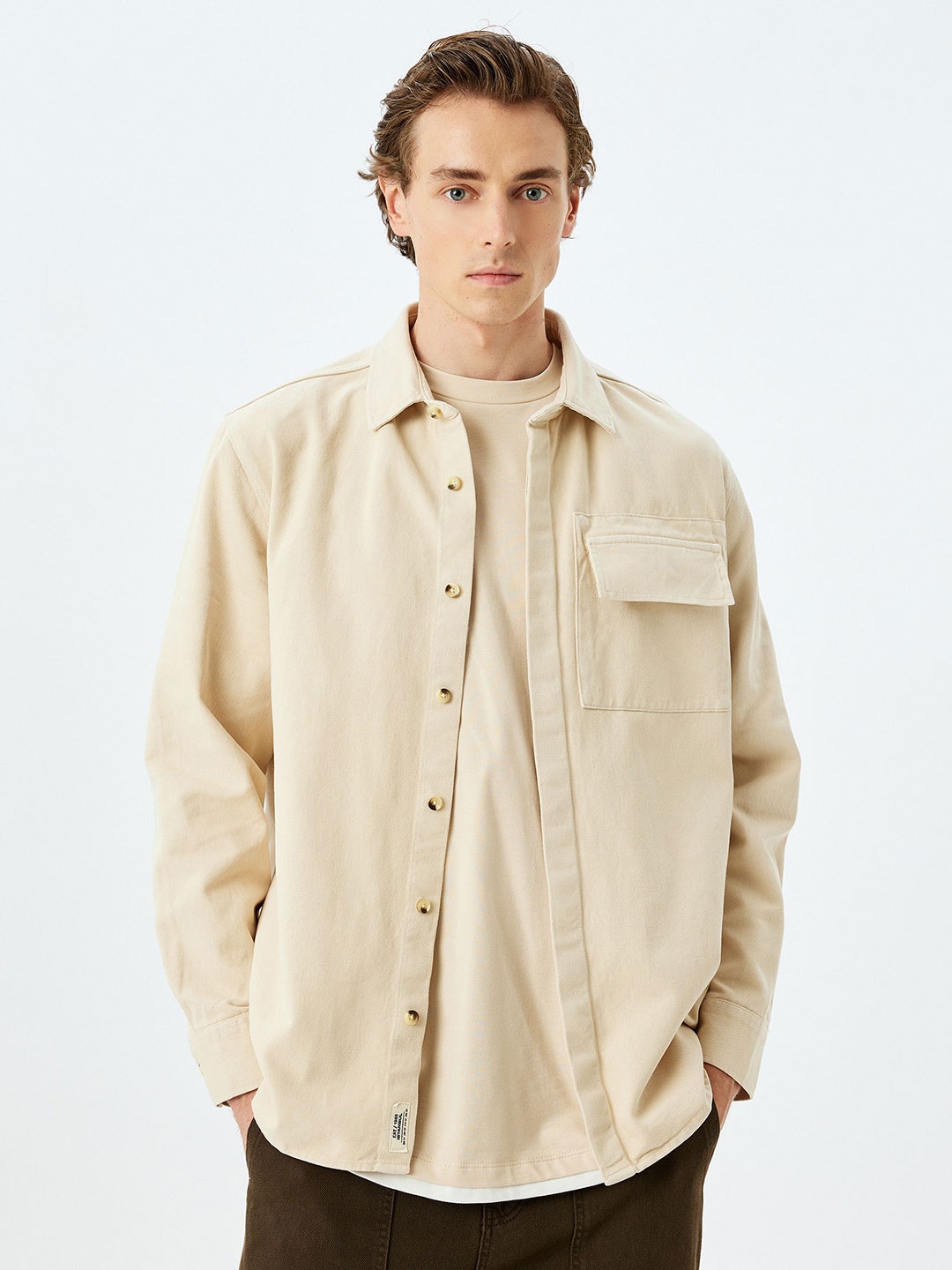 

Koton Men Opaque Casual Shirt, Beige
