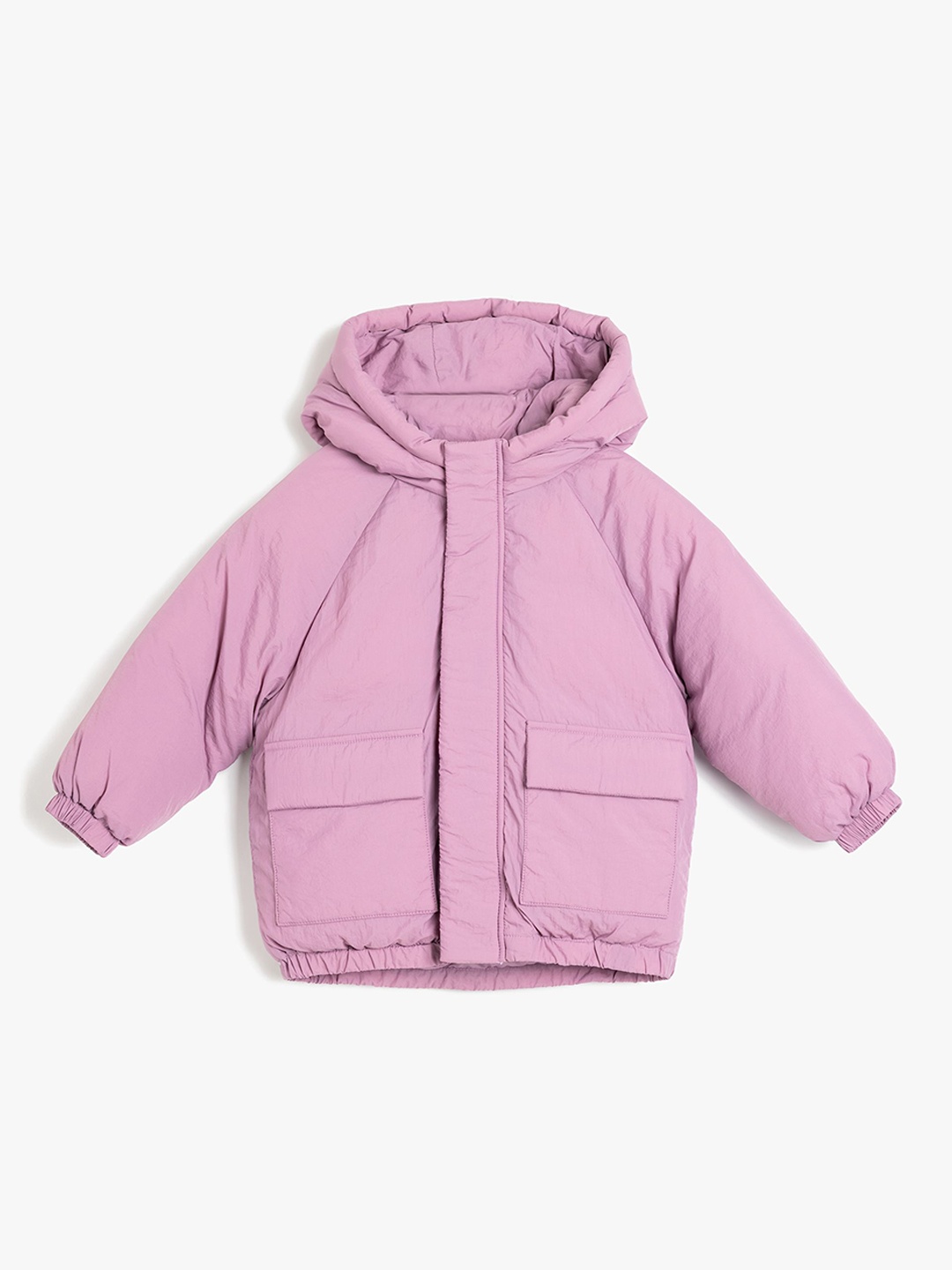 

Koton Girls Hooded Puffer Long Sleeves Jacket, Purple