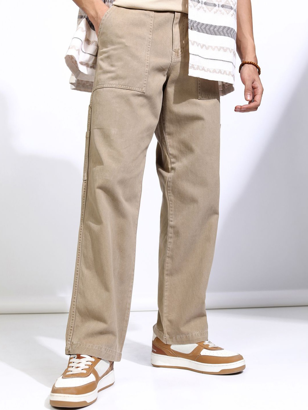 

HIGHLANDER Men Carpenter Pants, Beige