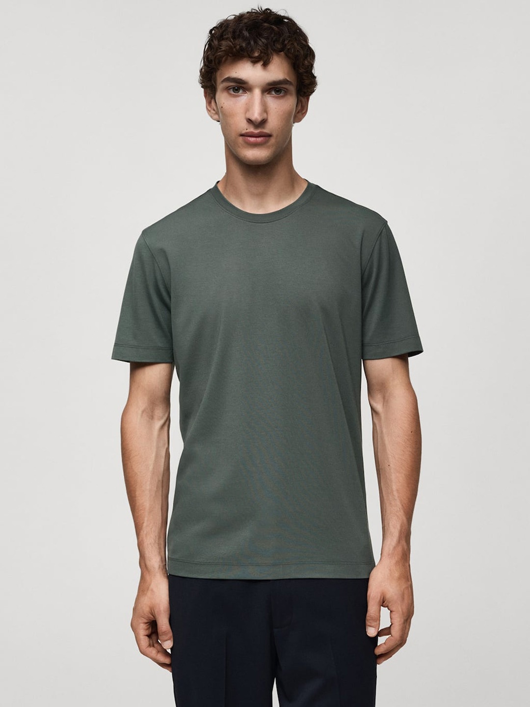 

MANGO MAN Performance Non-Crease T-shirt, Charcoal