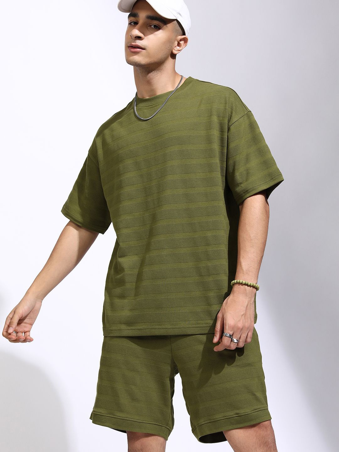

HIGHLANDER Round Neck Short Sleeves T-Shirt With Shorts, Olive
