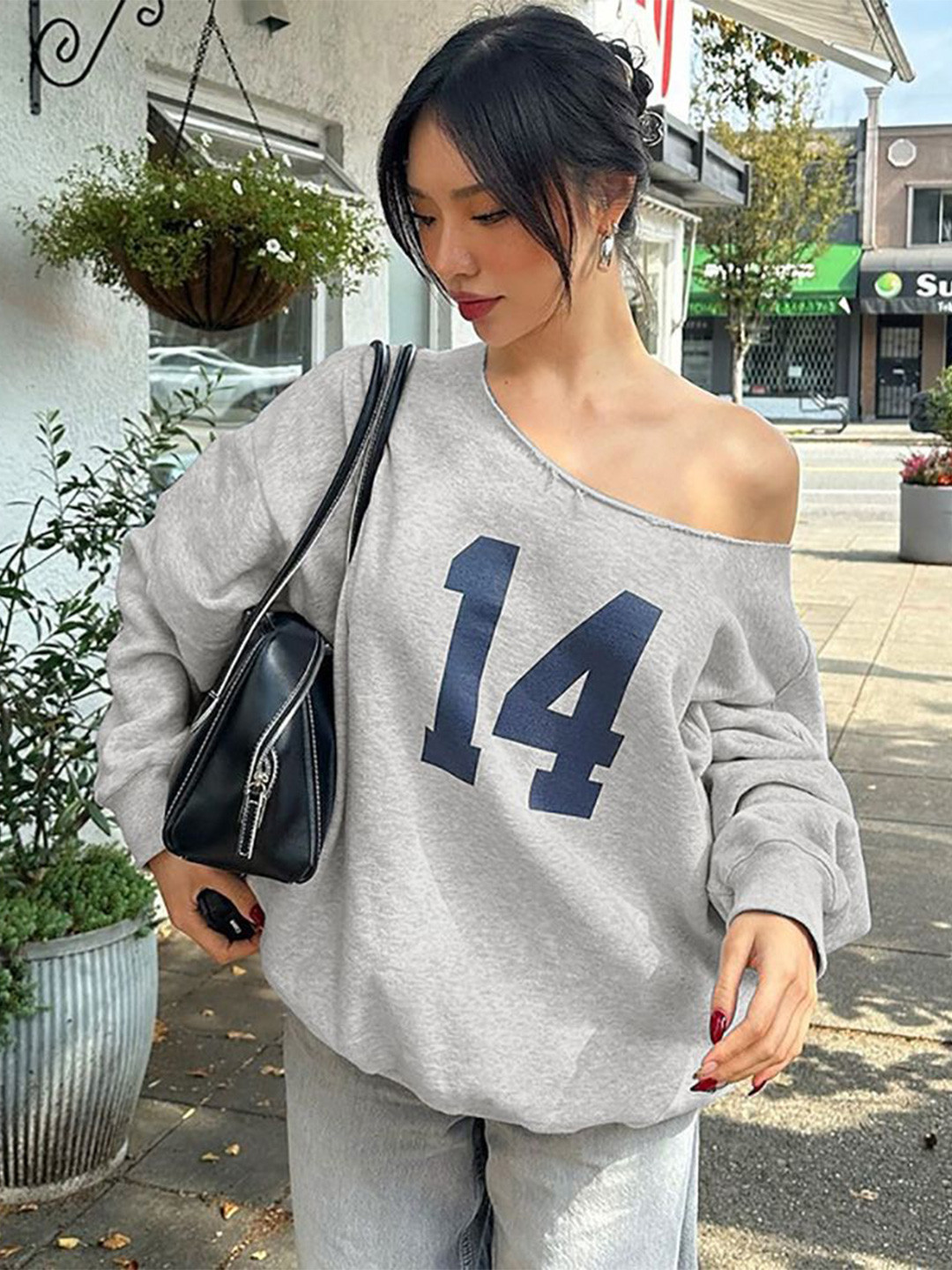 

StyleCast x Revolte Women One Shoulder Top, Grey