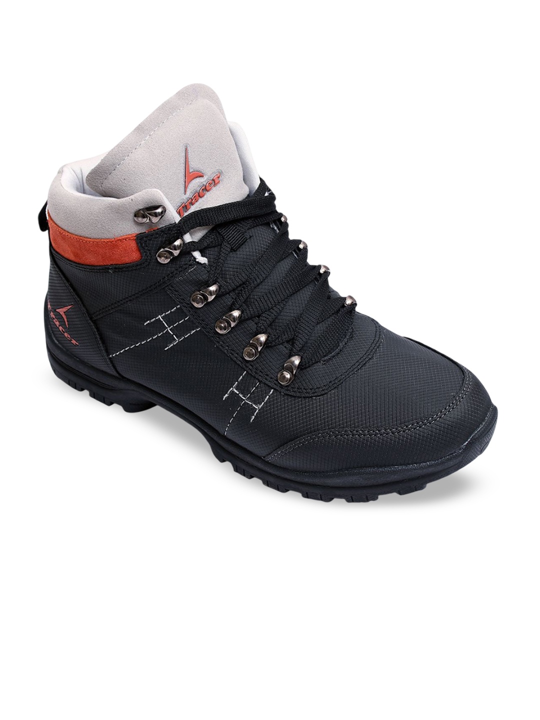 

TRACER Men PU Trekking Shoes, Black