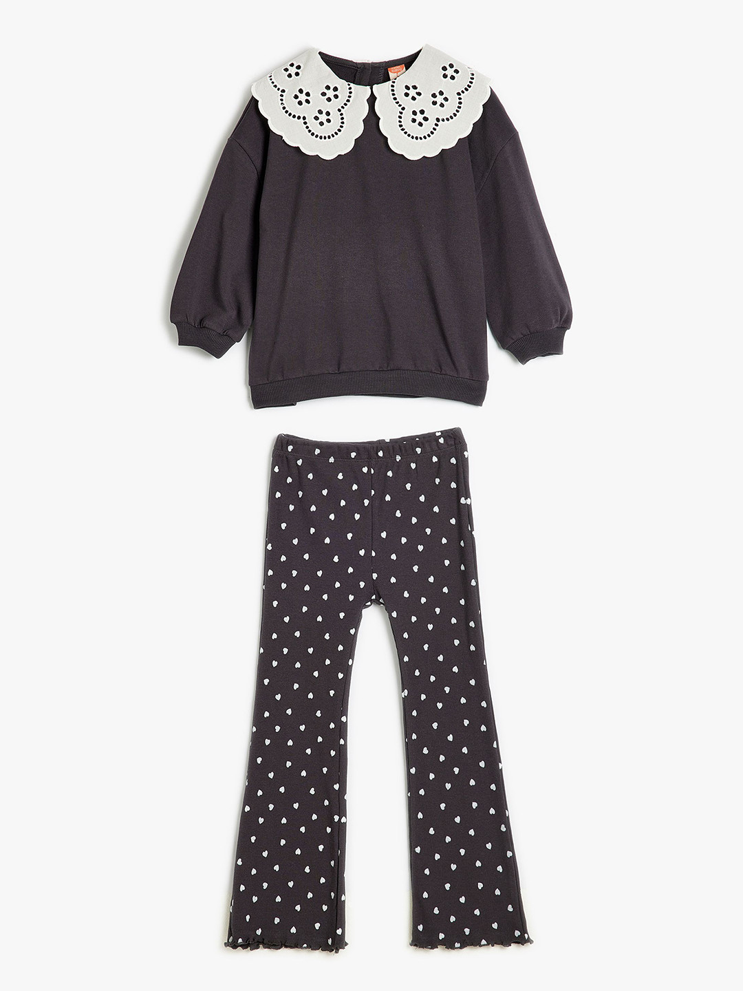 

Koton Girls Pure Cotton Top With Trousers, Purple