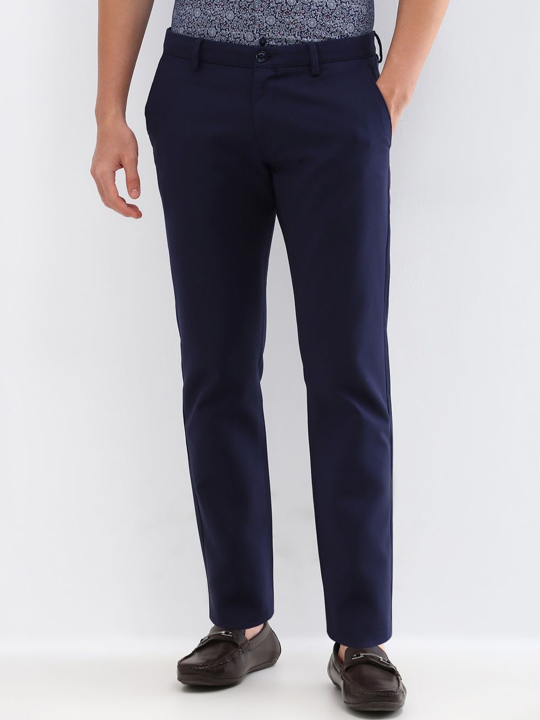 

Allen Solly Men Slim Fit Trouser, Navy blue