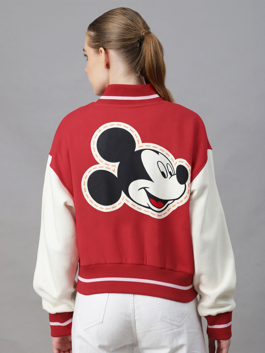 

Free Authority Women Mickey & Friends Printed Oversized Fit Sweatshirt, Red