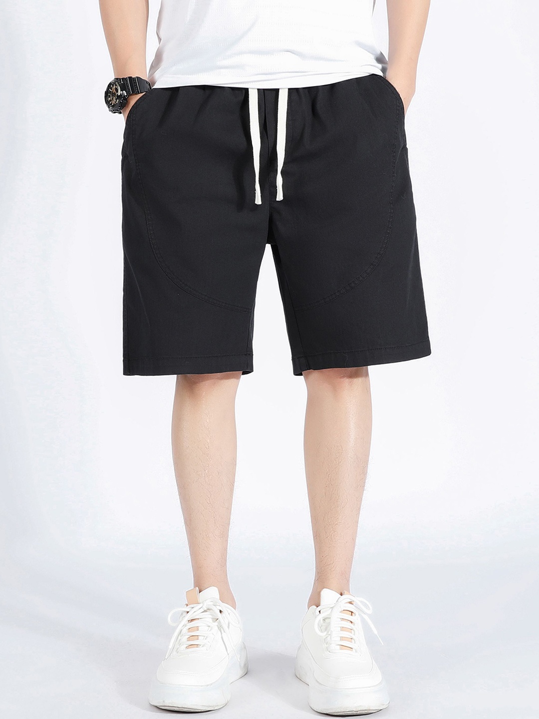 

StyleCast x Revolte Men Mid-Rise Rapid-Dry Shorts, Black