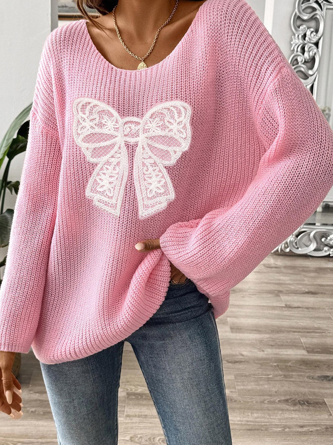 

StyleCast x Revolte Women Long Sleeves Pullover, Pink