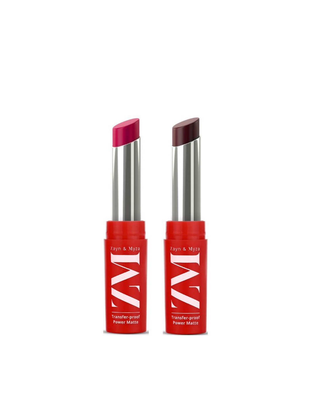 

ZM Zayn & Myza 2Pcs Transfer-Proof Bullet Lipstick-3.2 g Each-Fuchsia Hype-Mysterious Plum, Red