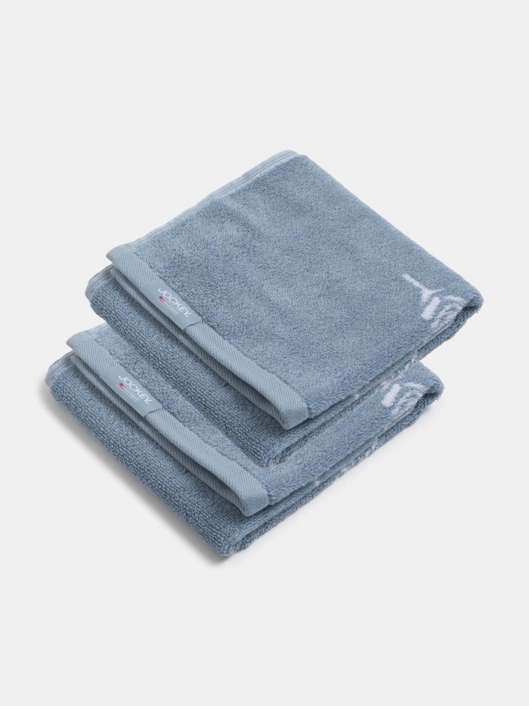 

Jockey Blue 2 Pieces Cotton Rich Terry Ultrasoft & Durable Printed Hand Towel - T224