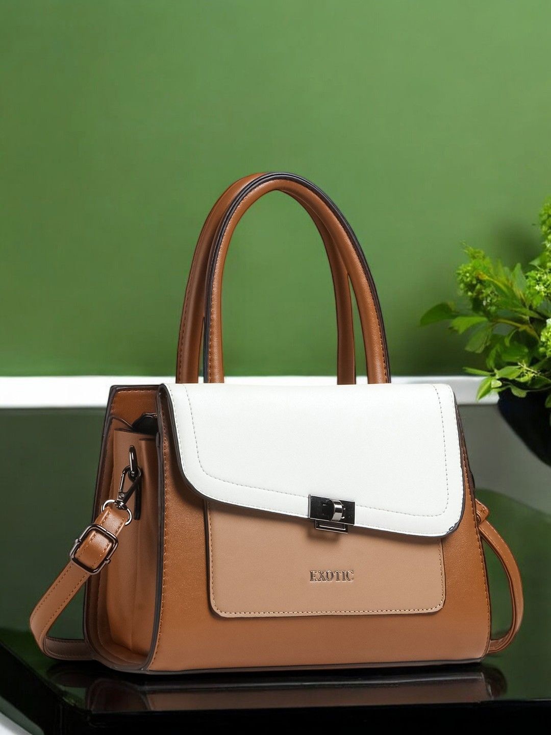 

Exotic PU Sling Bag, Brown