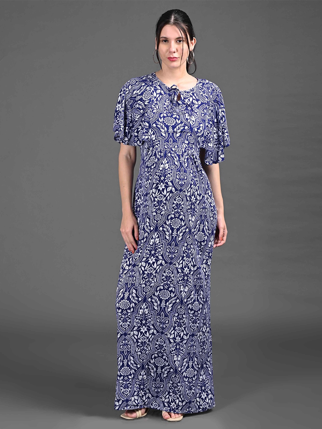 

GOLDSTROMS Printed Maternity Maxi Nightdress, Navy blue