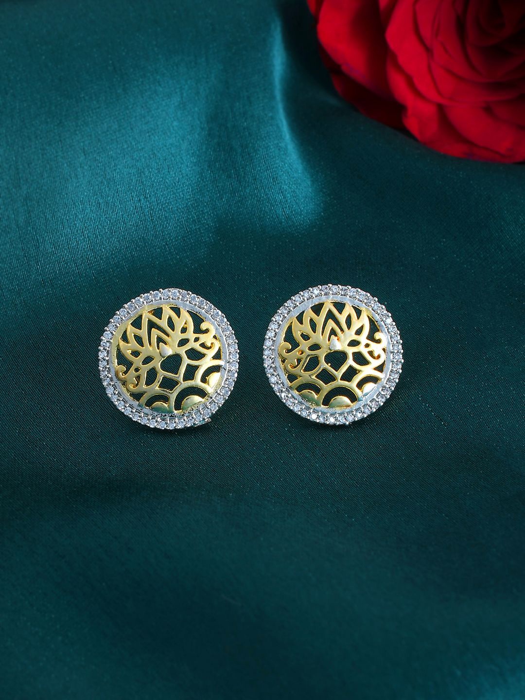 

Voylla Gold-Plated Circular Studs