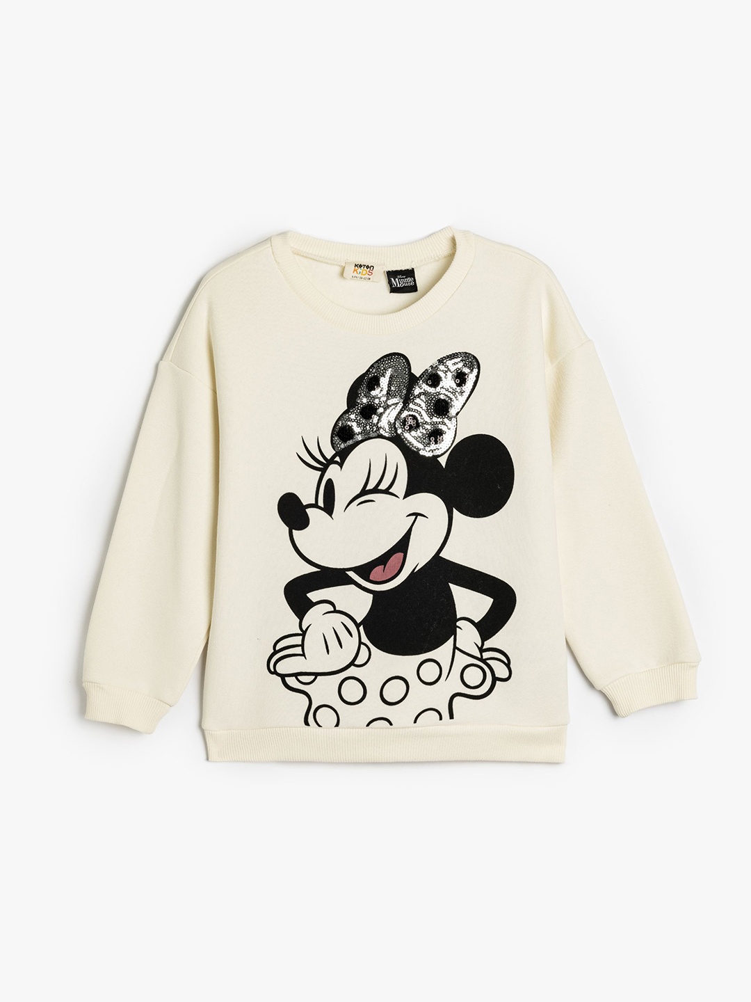 

Koton Girls Printed Long Sleeves Pullover Sweatshirt, Beige
