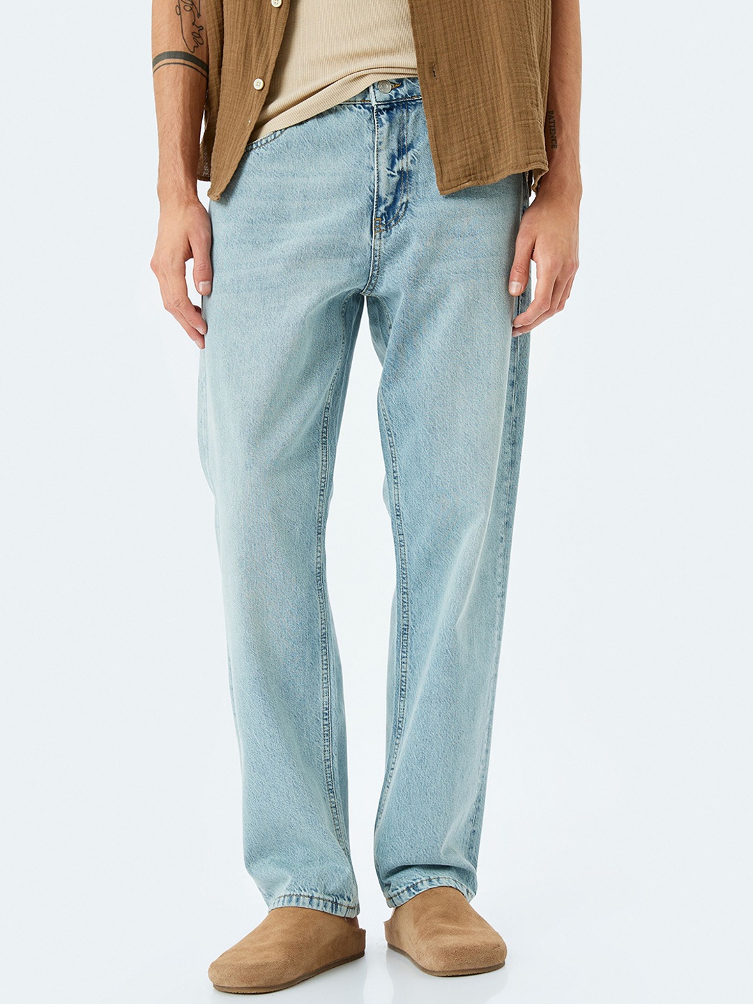 

Koton Men Straight Fit Mid-Rise Jeans, Blue
