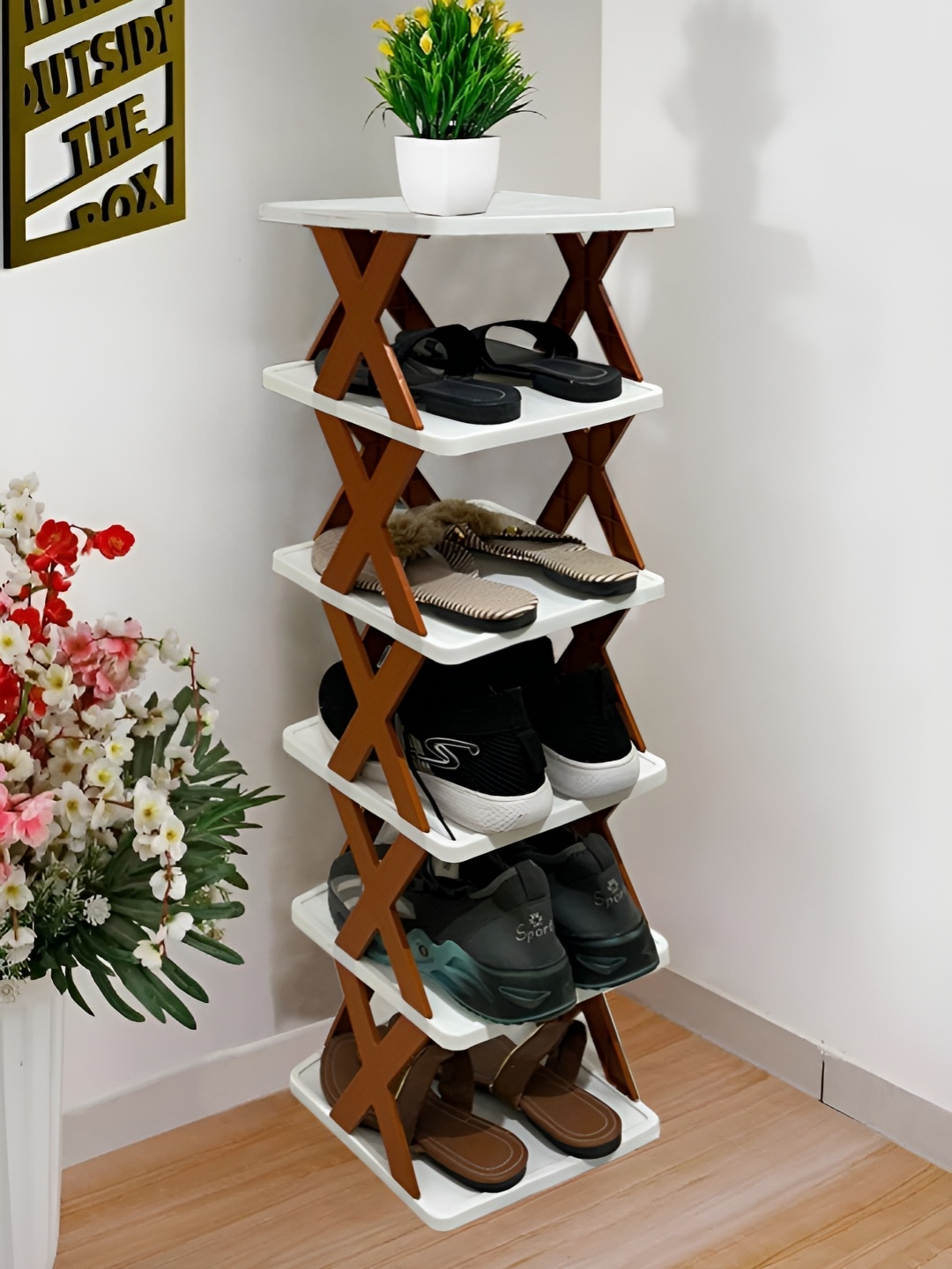 

Urban Choice Brown & White 6-Tier Rectangle Shoe Racks