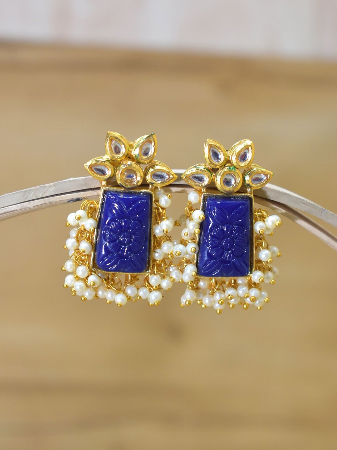 

TISHUL JEWELS Contemporary Drop Earrings, Blue