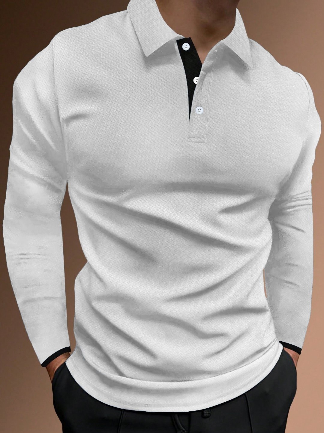

StyleCast x Revolte Men Solid Polo Collar T-shirt, White