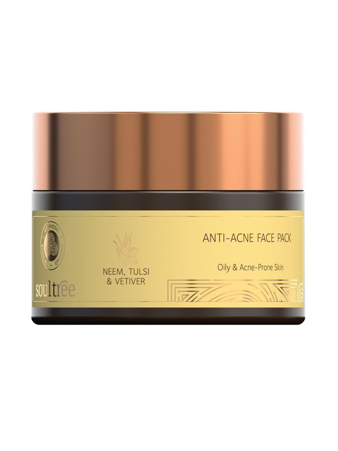 

Soultree Anti-Acne Face Pack With Neem, Tulsi & Vetiver - 30g, Brown