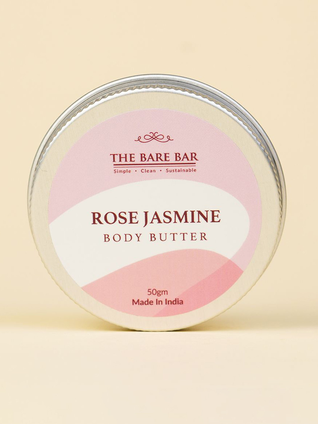 

The Bare Bar Rose Jasmine Body Butter- 50 g, Cream
