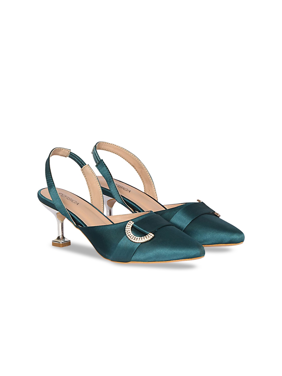 

CORSICA Slim Heeled Pumps, Green