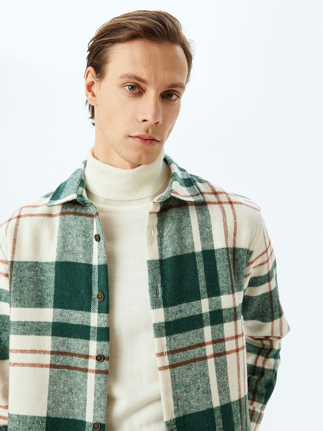 

Koton Men Opaque Checked Casual Shirt, Beige