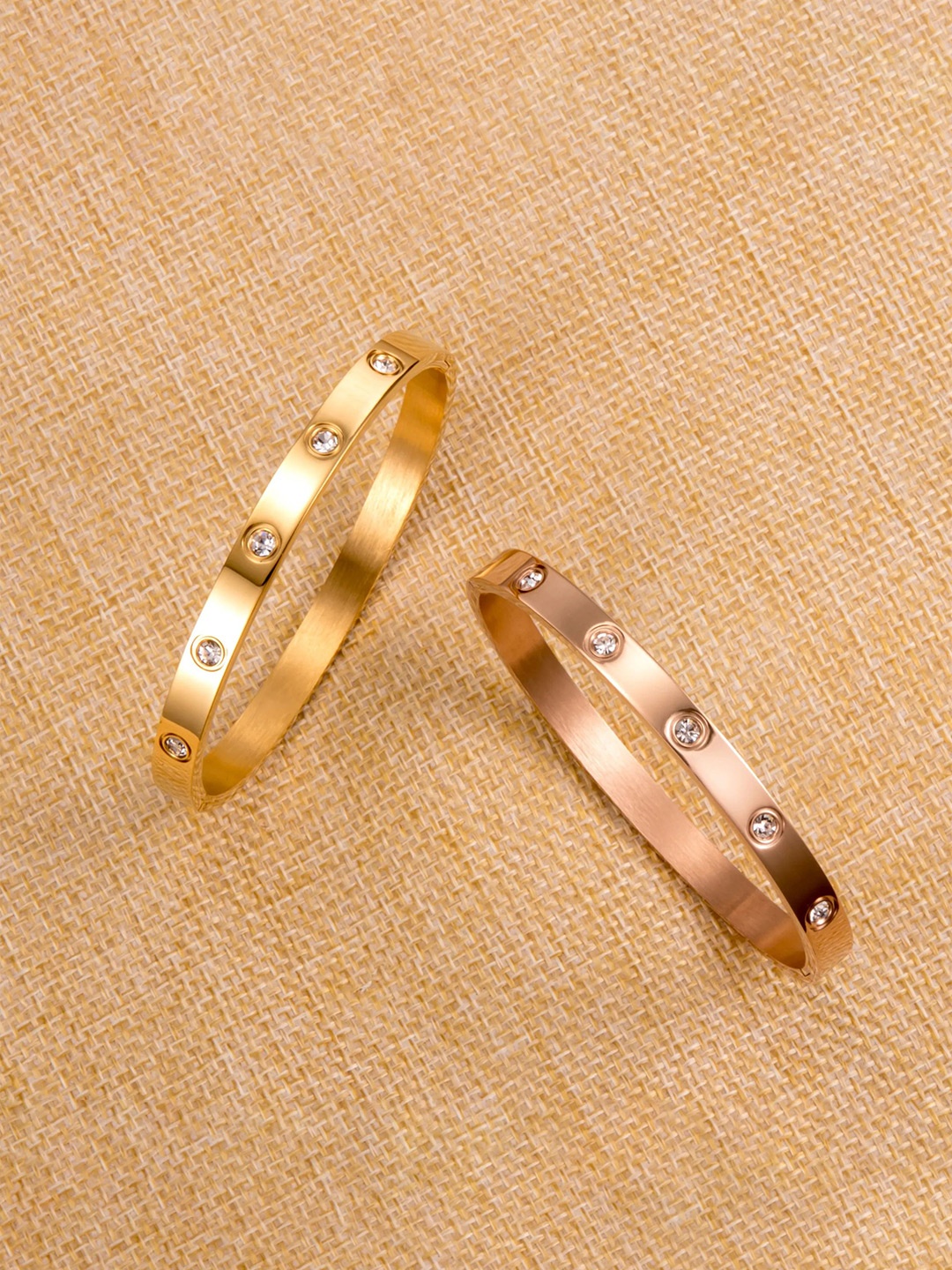 

DIVASTRI Women 2 Antique Gold-Plated Cuff Bracelet