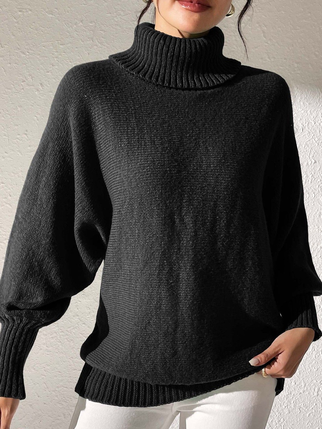 

StyleCast x Revolte Women Turtle Neck Pullover, Black