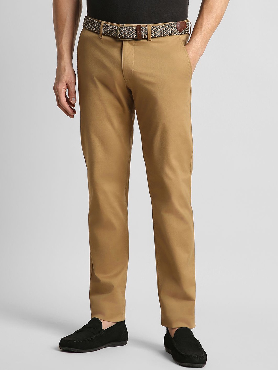 

SIMON CARTER LONDON Men Mid-Rise Slim Fit Trousers, Brown