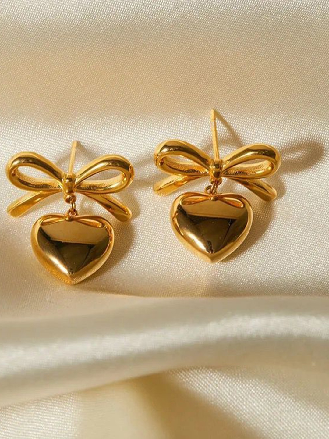 

THEPANDASTOREE Contemporary Studs Earrings, Gold