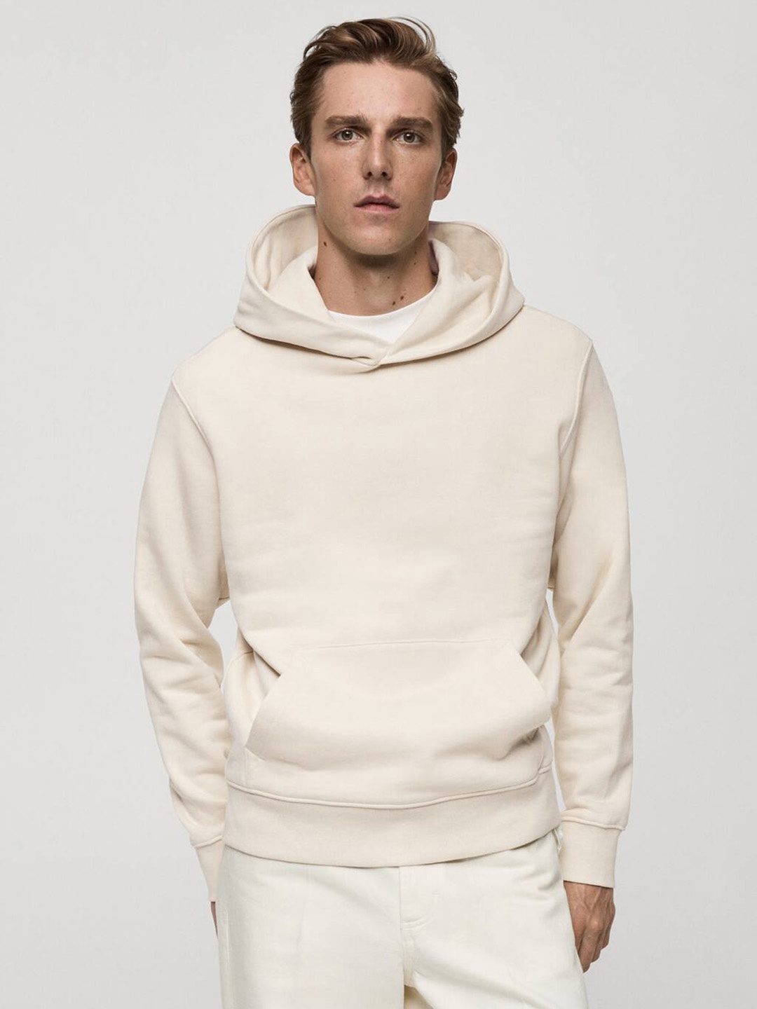 

MANGO MAN Hooded Sweatshirt, Beige