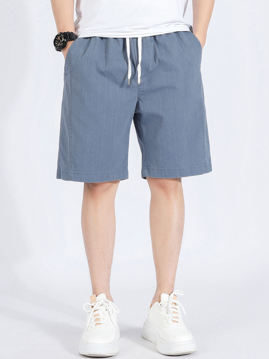 

StyleCast x Revolte Men Cotton Outdoor Shorts, Blue