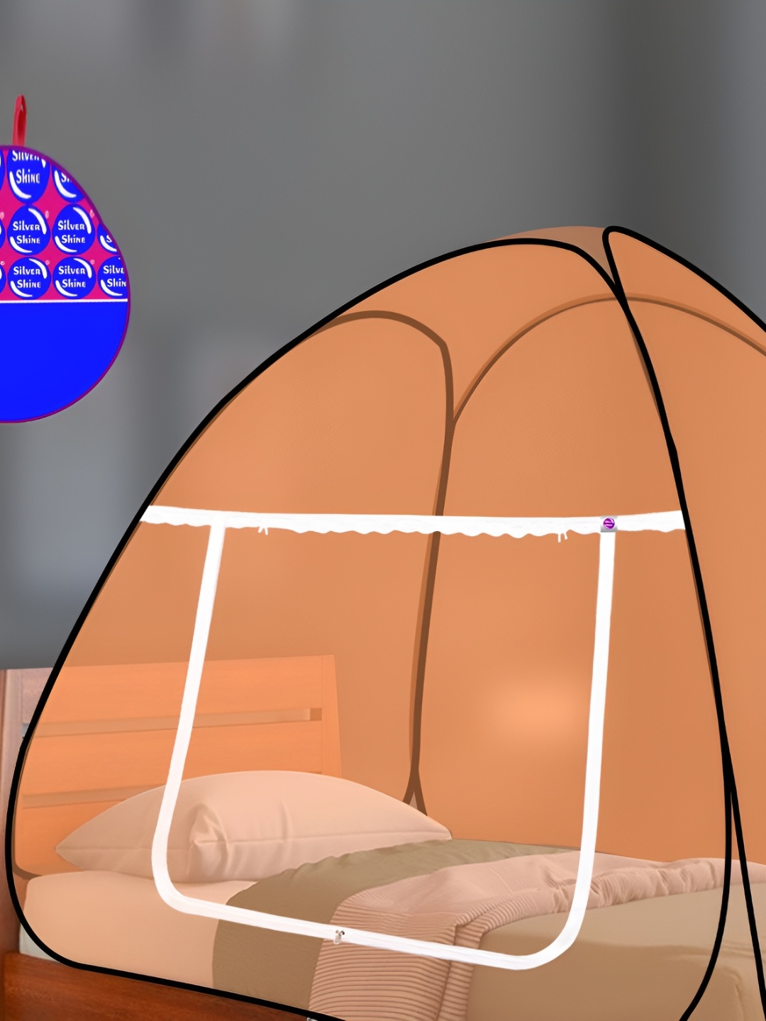 

Silver Shine Orange & Black Tent Mosquito Net