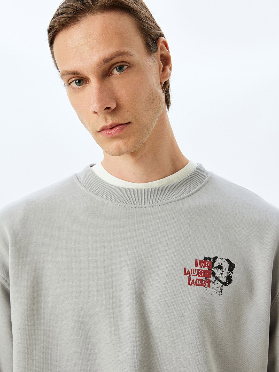 

Koton Men Pullover Long Sleeves Sweatshirt, Grey