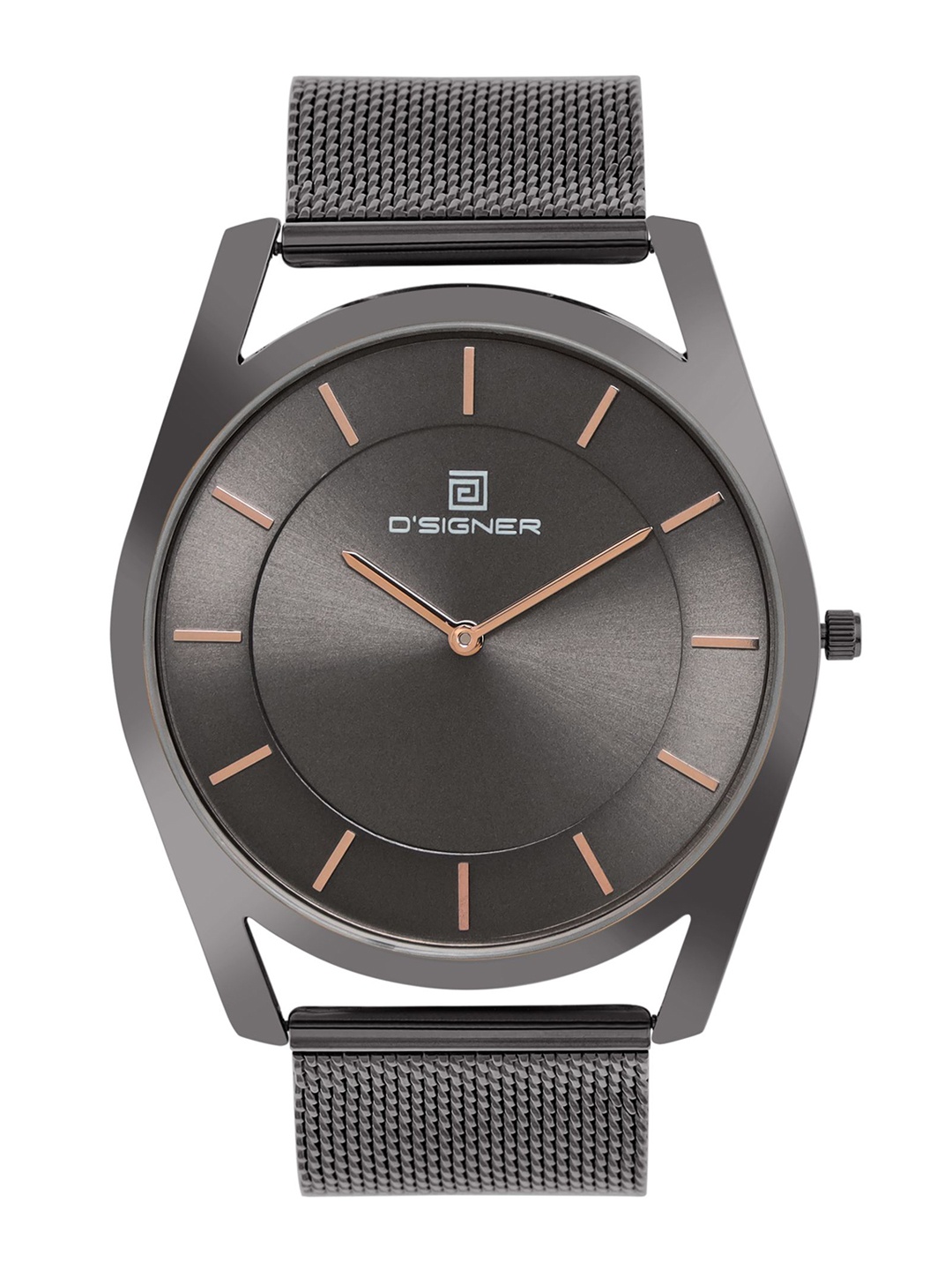 

Dsigner Men Round Embellished Dial Bracelet Style Straps Quartz Analogue Watch 753GNM.8G, Grey