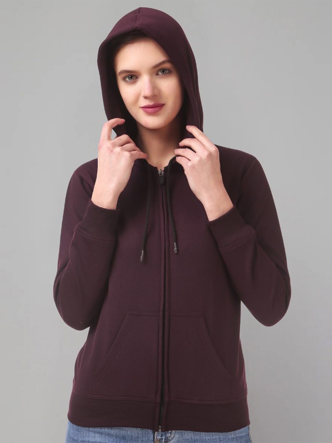 

Zuvino Women Hooded Sweatshirt, Burgundy