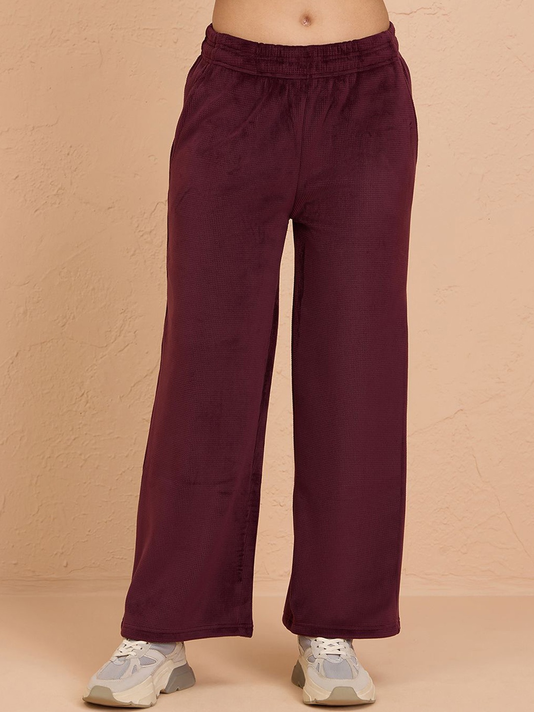 

Nykd Women Regular Fit Track Pants, Burgundy