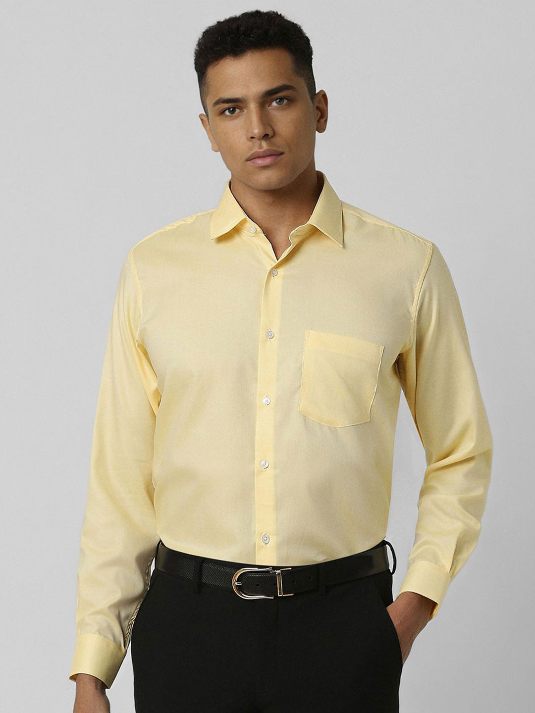 

Van Heusen Men Opaque Formal Shirt, Yellow