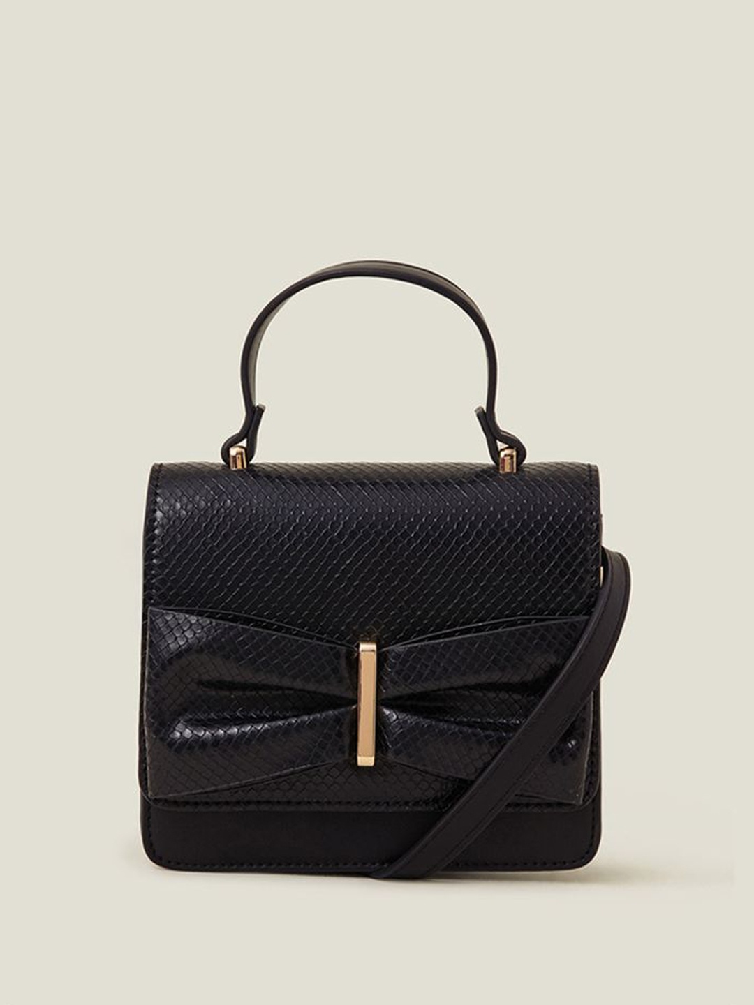 

Accessorize PU Structured Sling Bag, Black