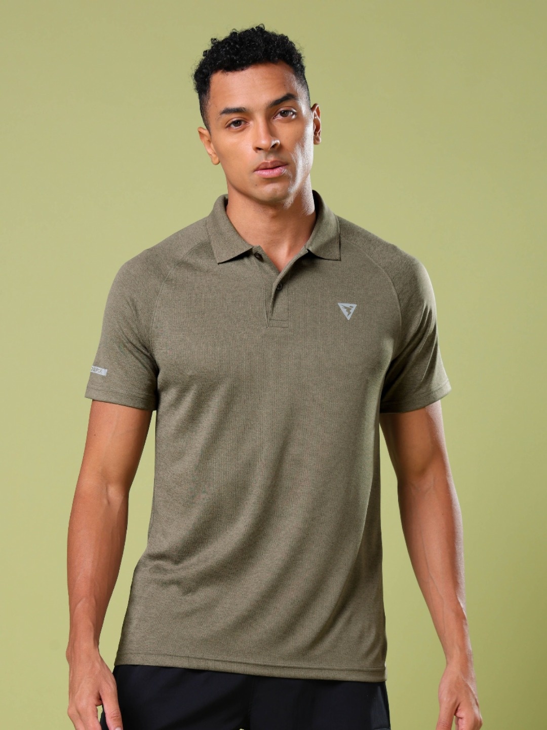 

Technosport Men Polo Collar Anti Static Slim Fit T-shirt, Grey