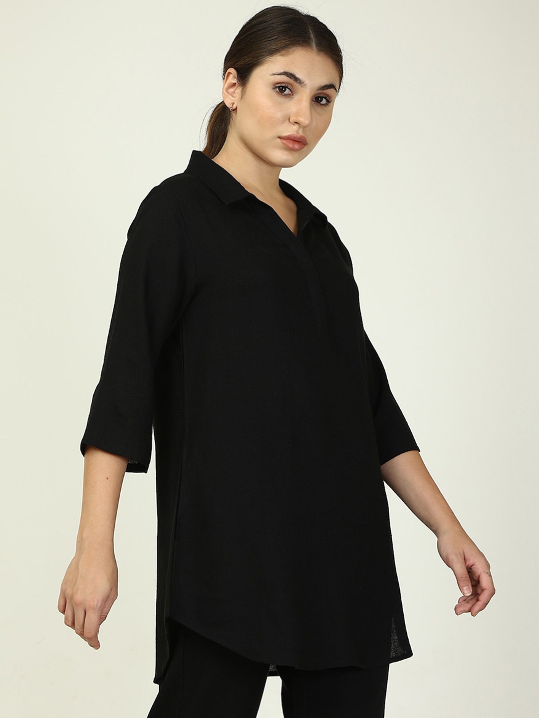 

Saltpetre Skipper Collar Tunic & Trousers Co-Ords, Black