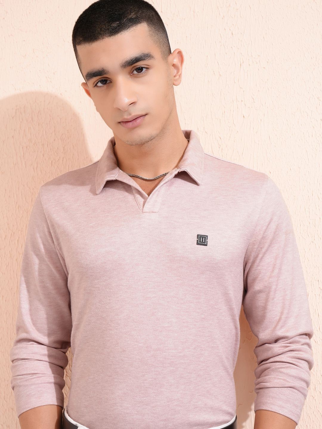 

HIGHLANDER Men Polo Collar T-shirt, Pink