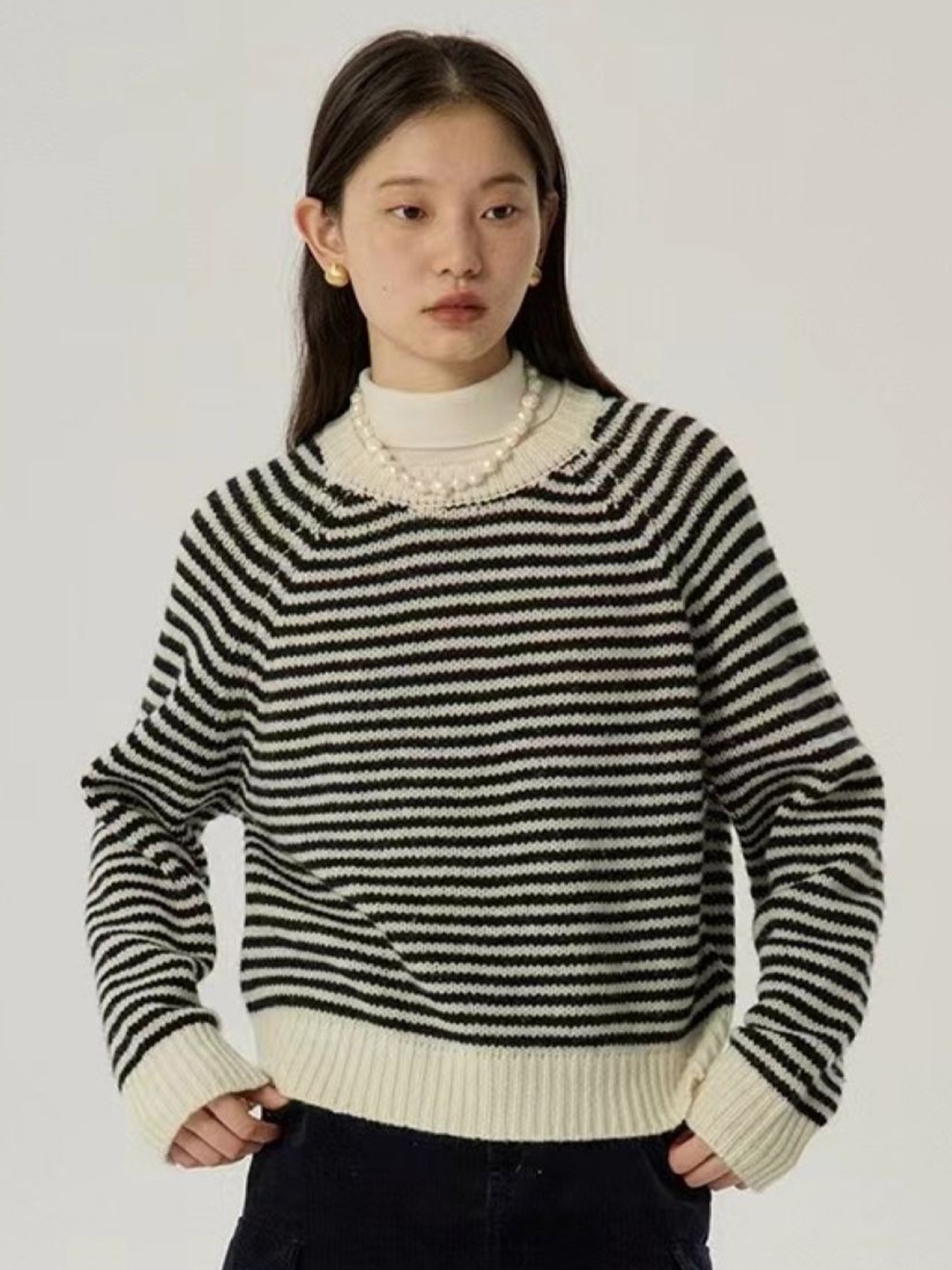 

StyleCast Women Striped Pullover Sweaters, Black