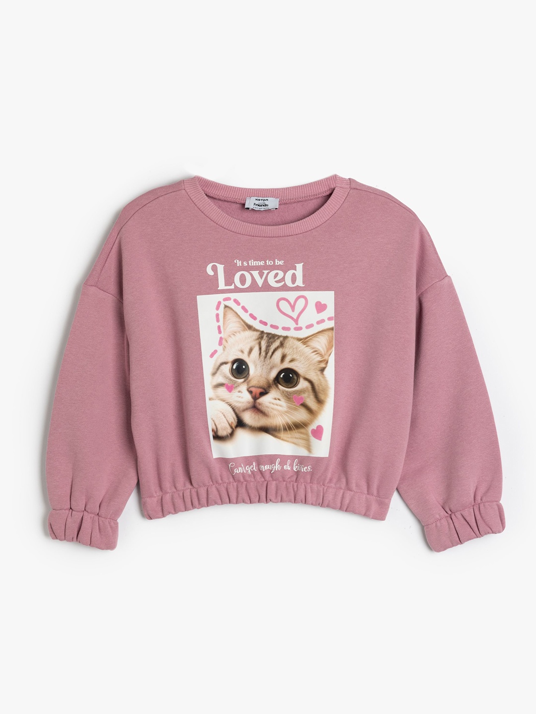 

Koton Girls Printed Sweatshirt, Pink