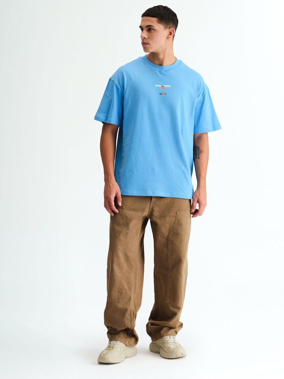 

Bonkers Corner Men Henley Neck Pockets T-shirt, Blue