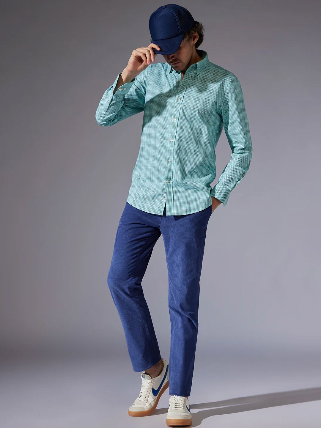 

Bombay Shirt Company Men Tailored Fit Gingham Checks Opaque Checked Casual Shirts, Green