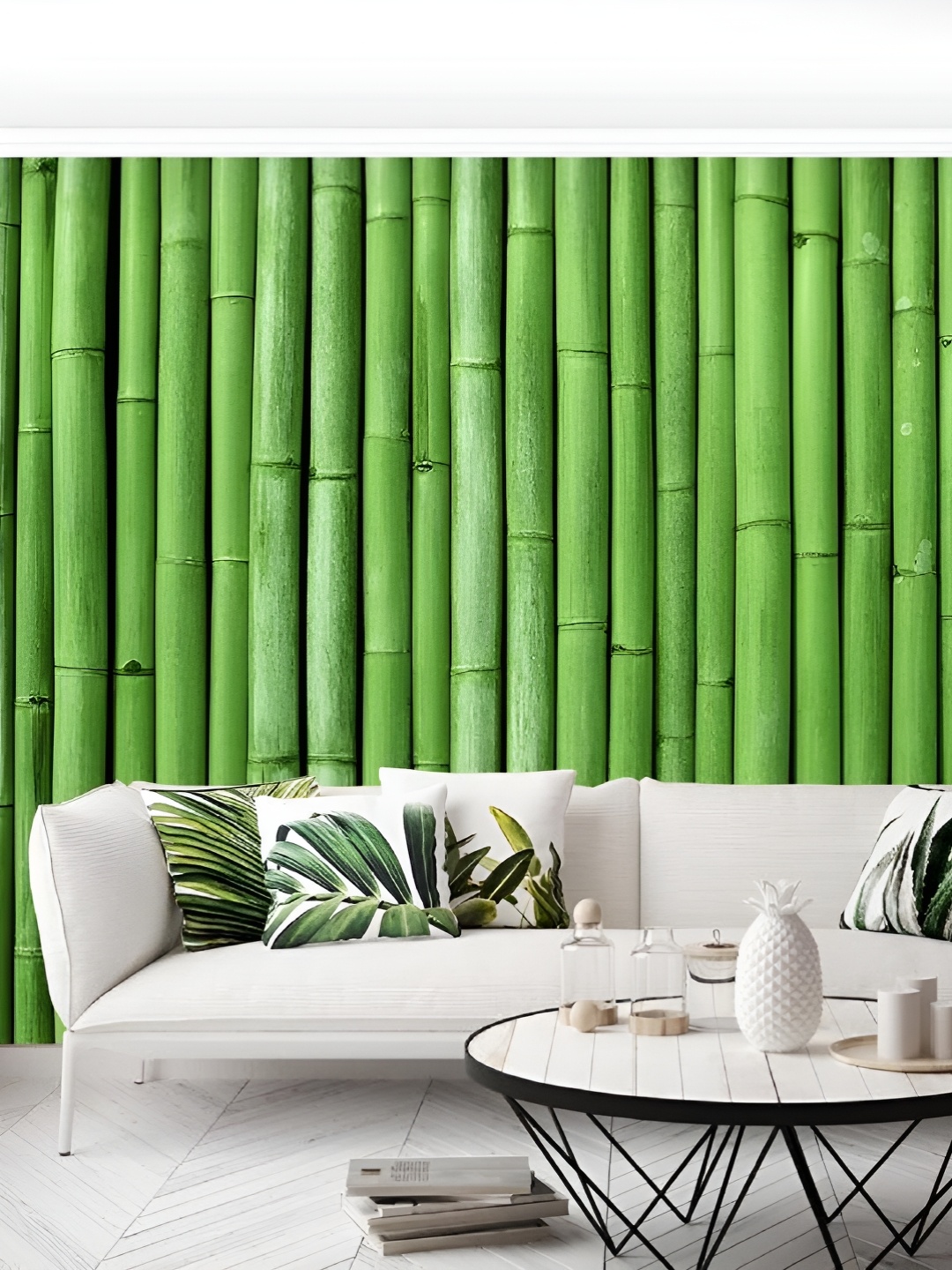 

Asian royal Green Bamboo Printed Waterproof Wallpaper