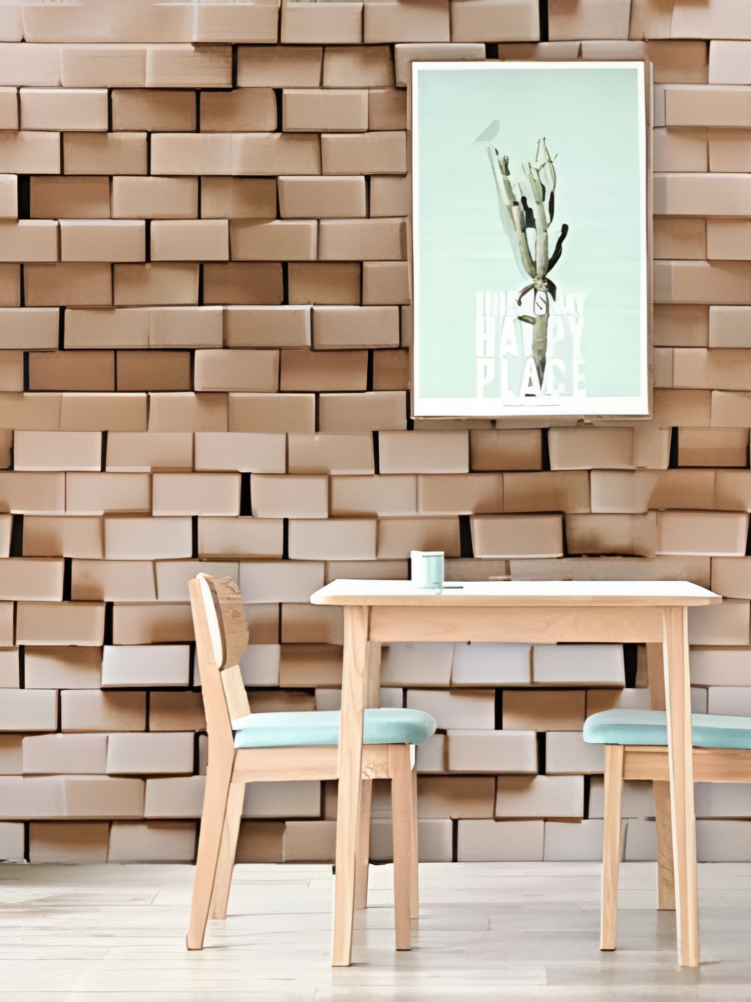

Asian royal Brown & White Printed Self-Adhesive Waterproof Wallpaper