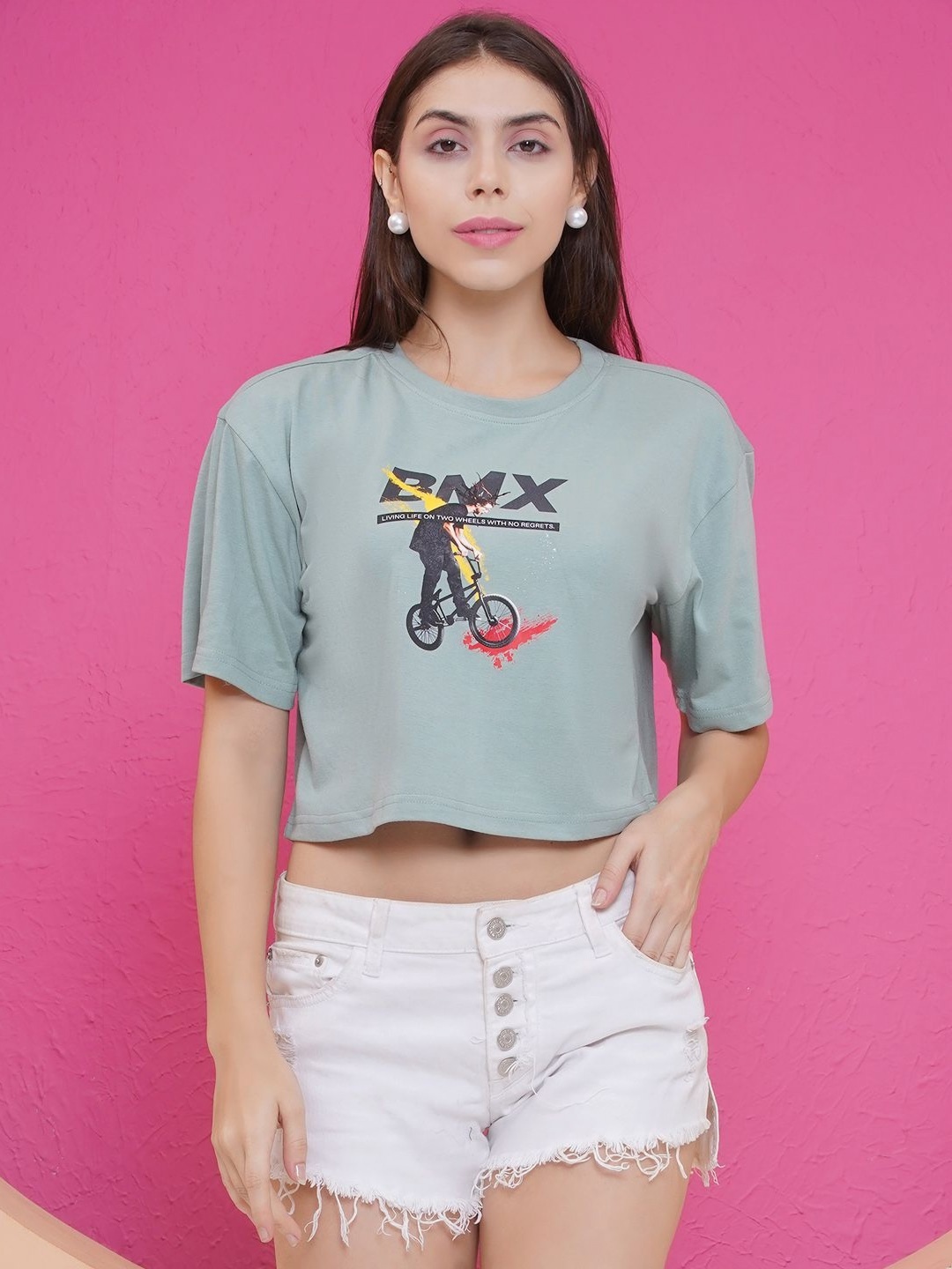 

PUELLA Women Printed T-shirt, Green