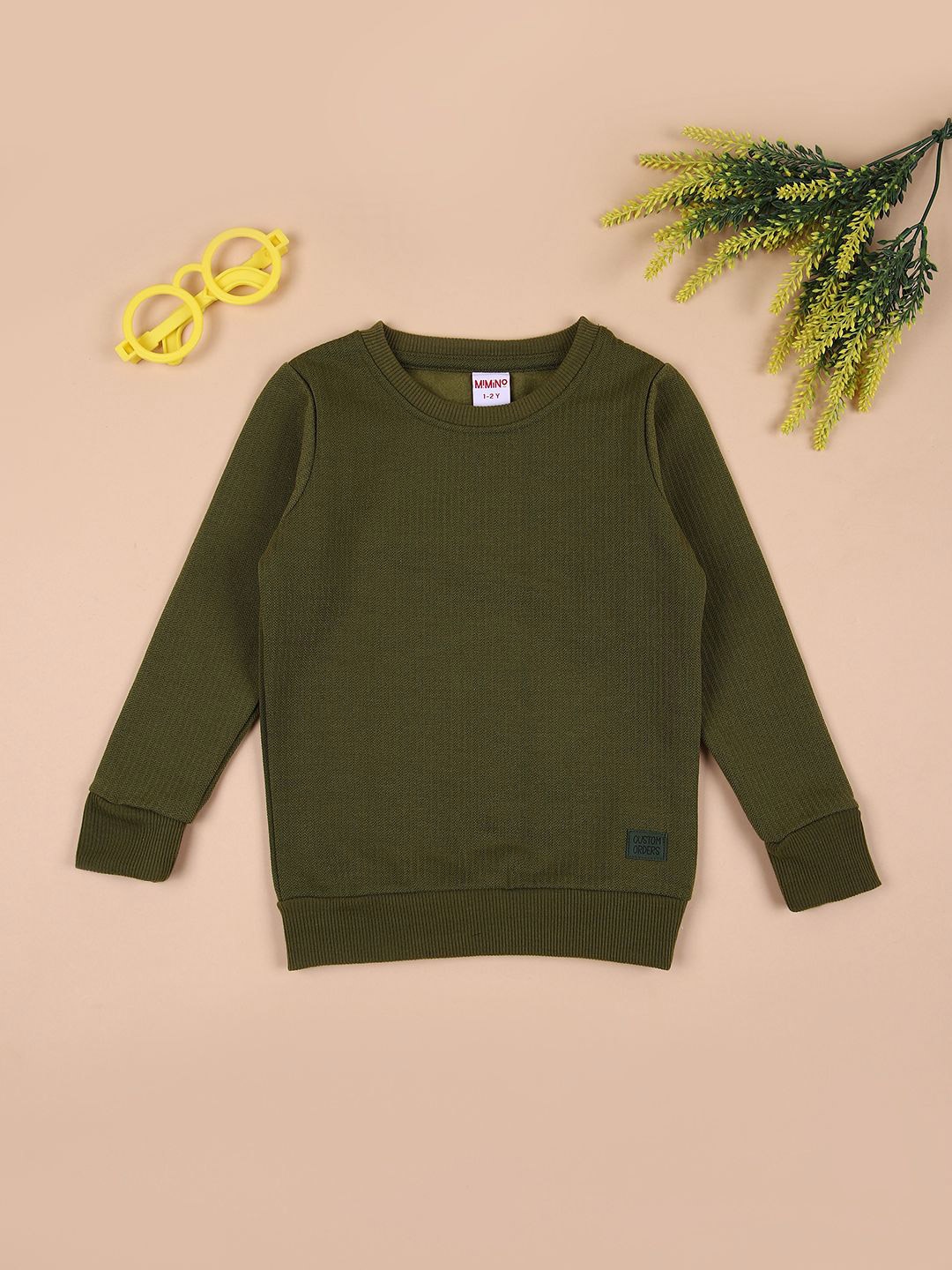 

V-Mart Boys Cotton Round Neck Long Sleeves Sweatshirt, Green